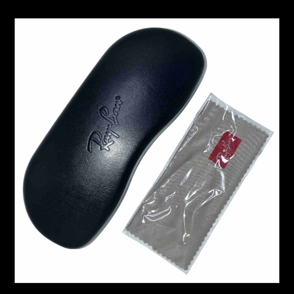 Ray Ban Black Hard Cover Clam Case & Cloth Glasses Sunglasses Readers New